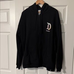 Disney Black Zip-Up Hoodie